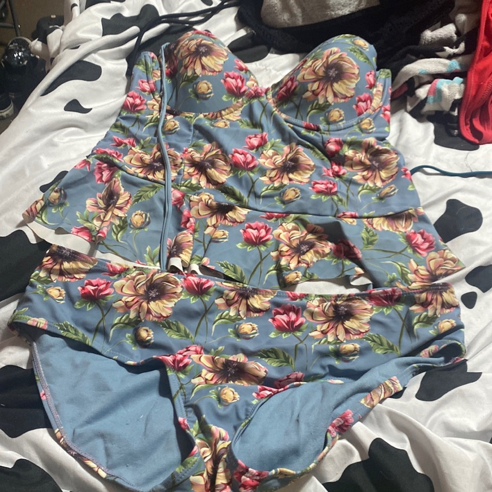 Two piece tankini bathing suit